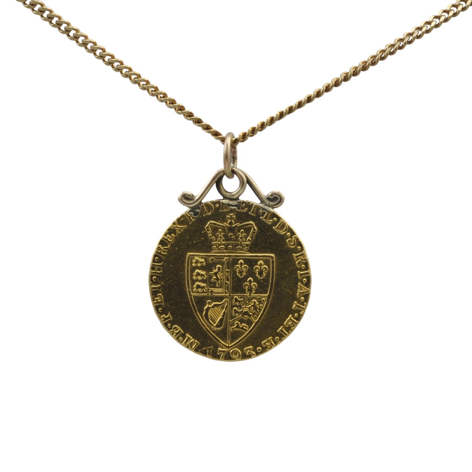 1793 Guinea Scroll Top Pendant