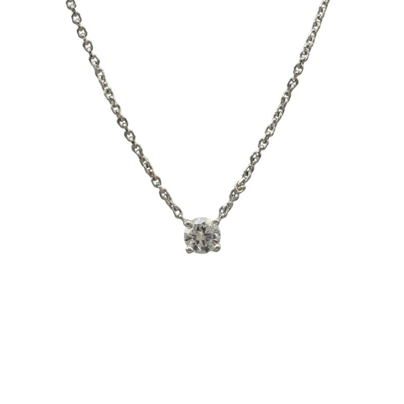 18ct White Gold Diamond Fitted Necklace