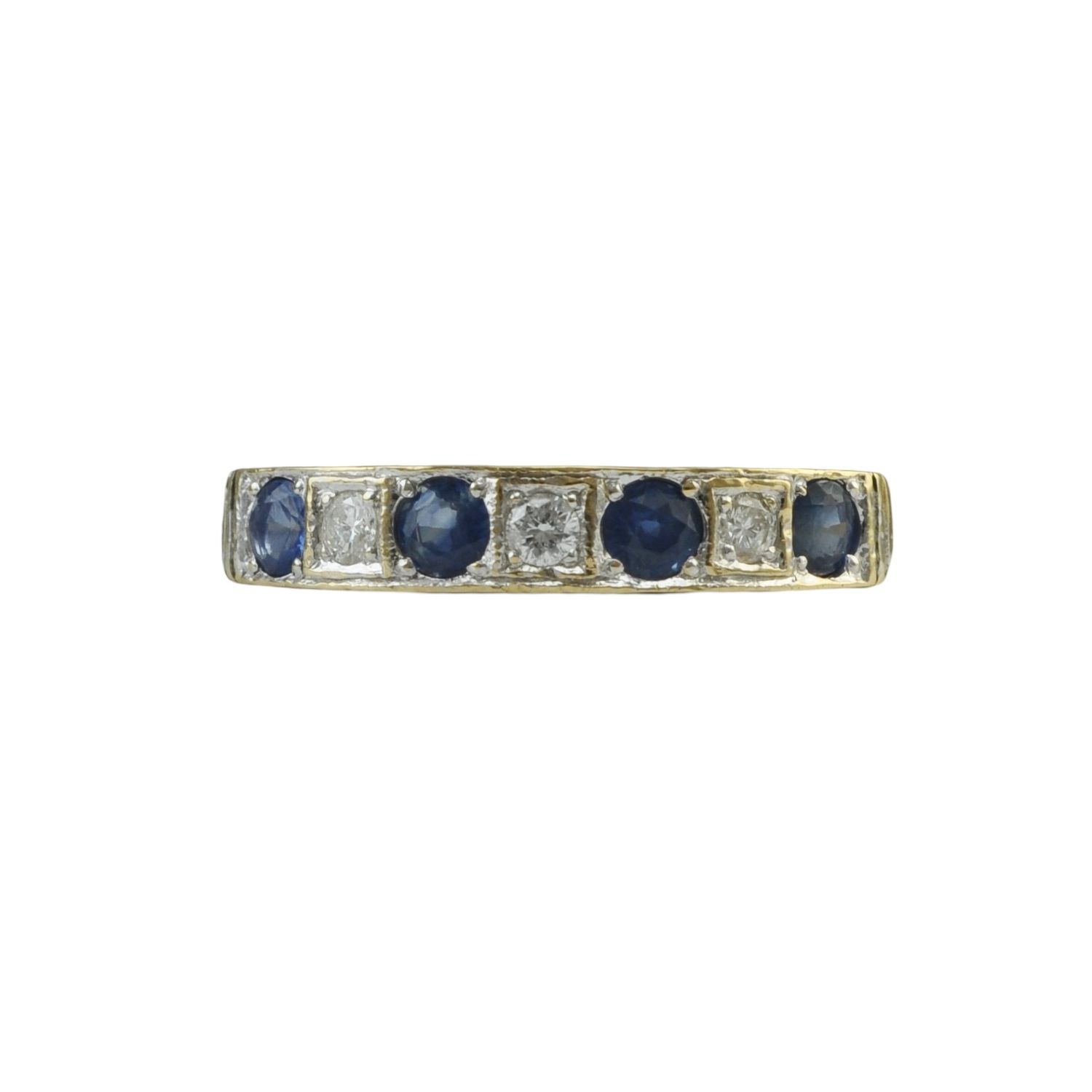 18ct Sapphire and Diamond Half Eternity Ring