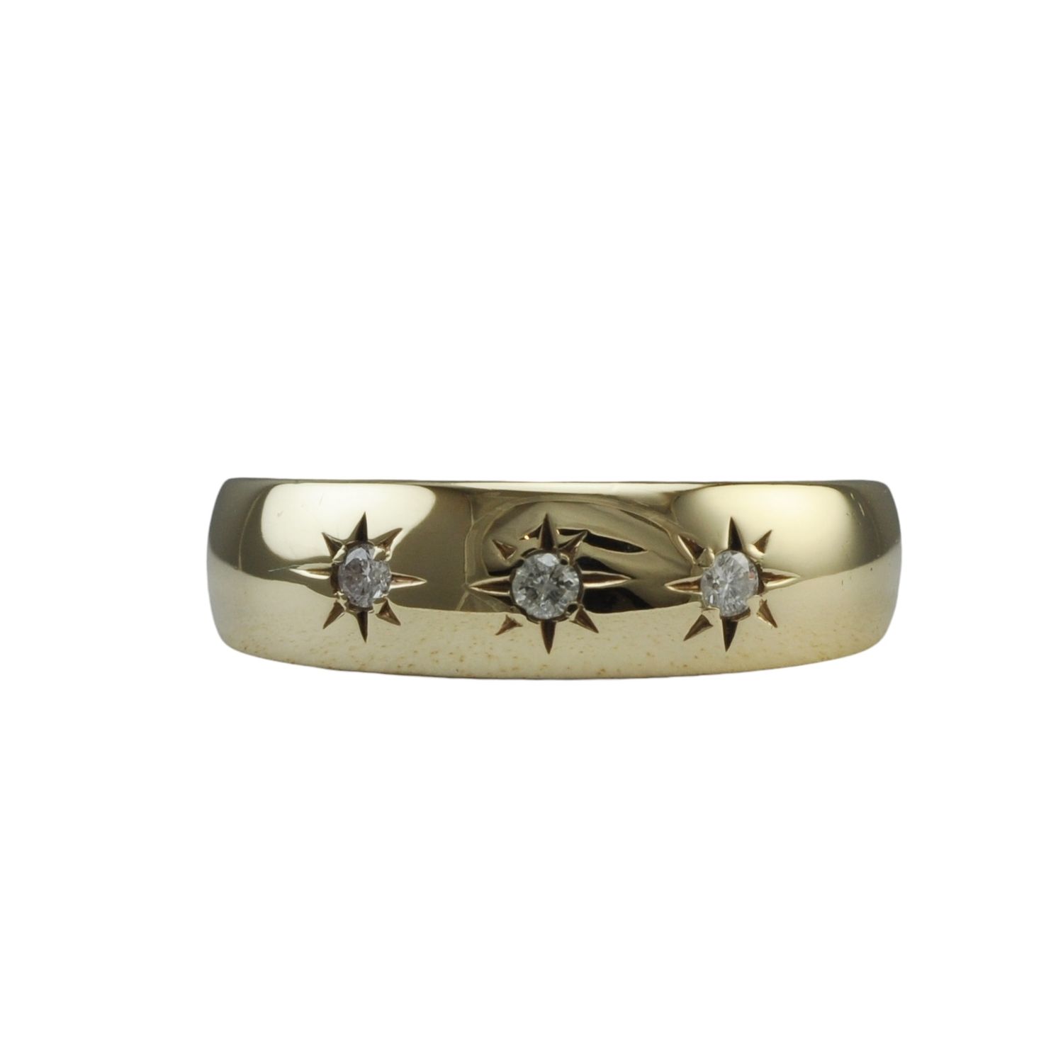 9ct Diamond Gypsy Ring