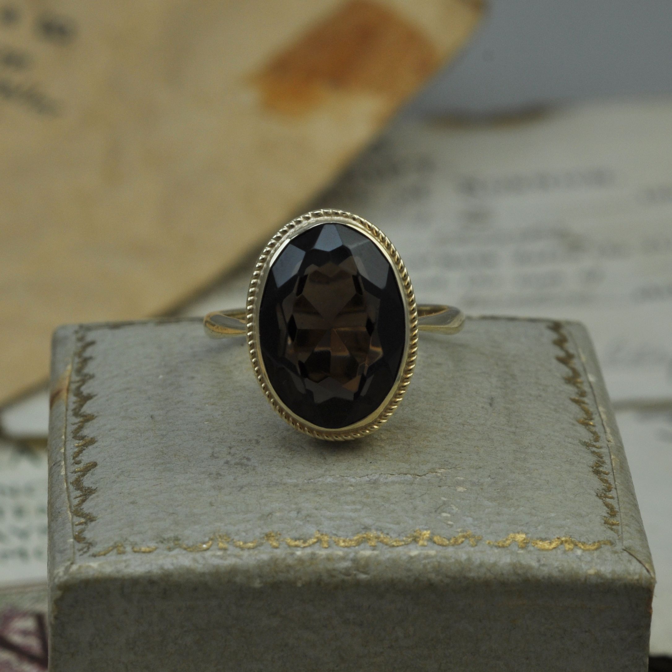9ct Smokey Quartz Dress Ring