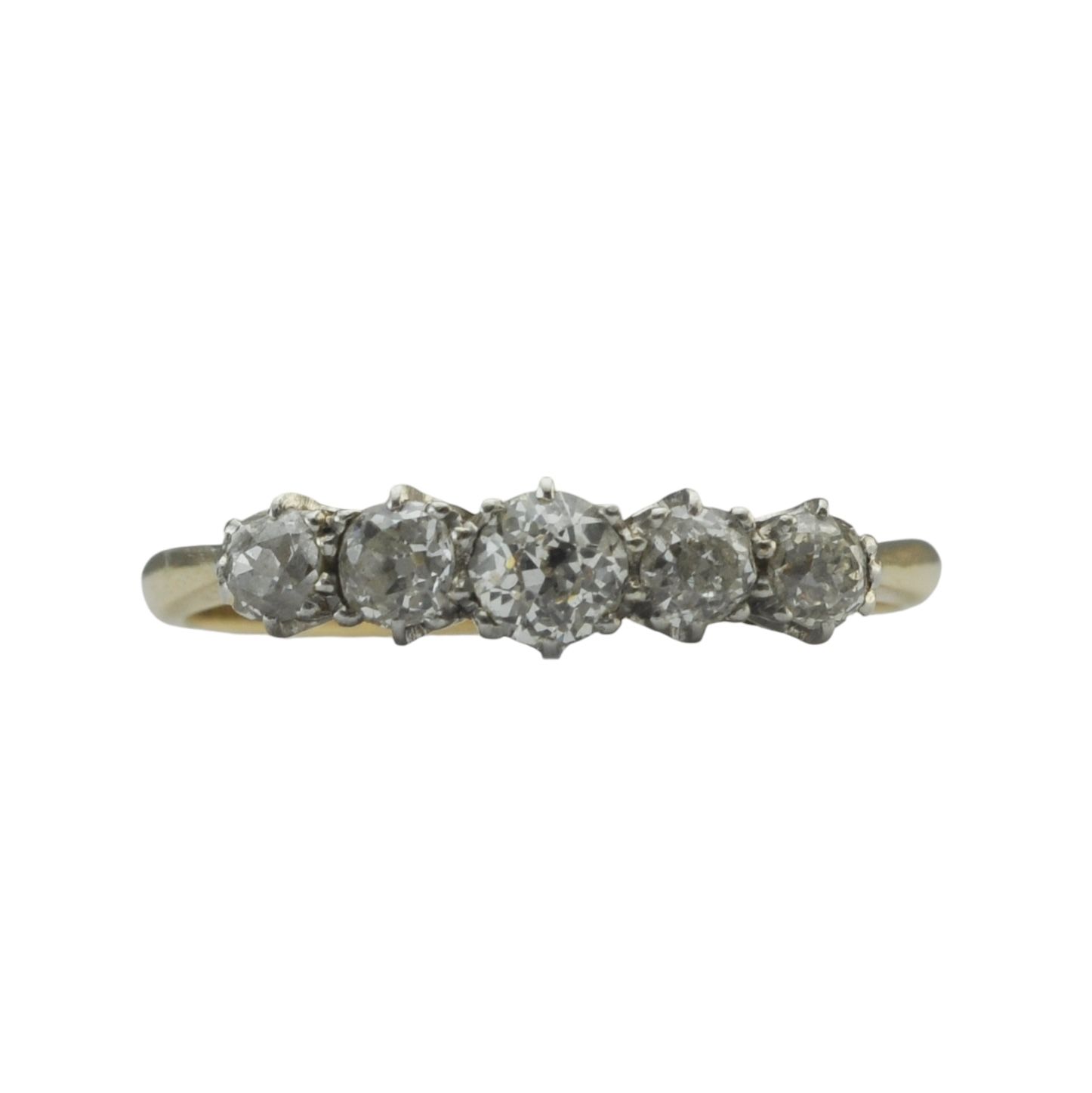 18ct and Platinum Diamond Five Stone Ring
