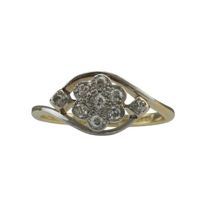 18ct Platinum and Diamond Art Deco Ring