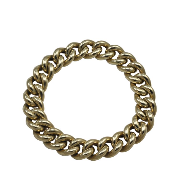 9ct Gold Hollow Curb Bracelet
