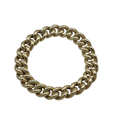 9ct Gold Hollow Curb Bracelet