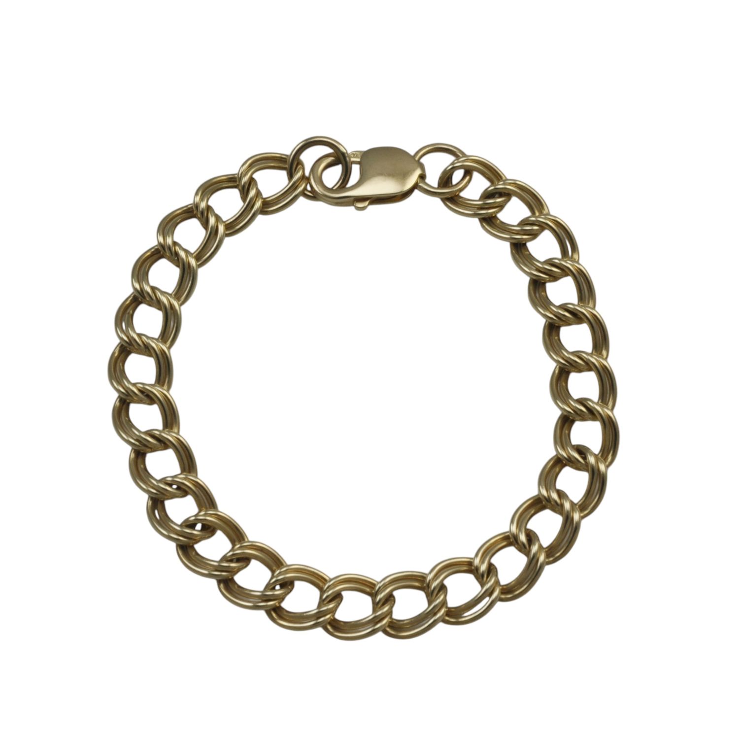 9ct Gold Double Curb Bracelet
