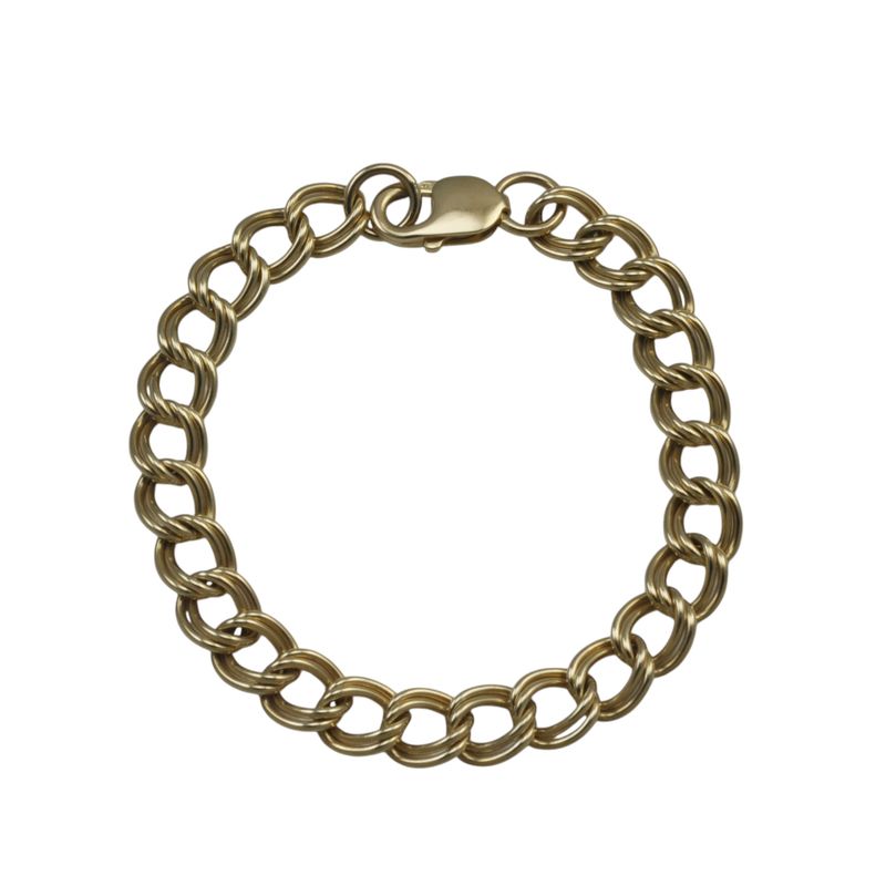 9ct Gold Double Curb Bracelet
