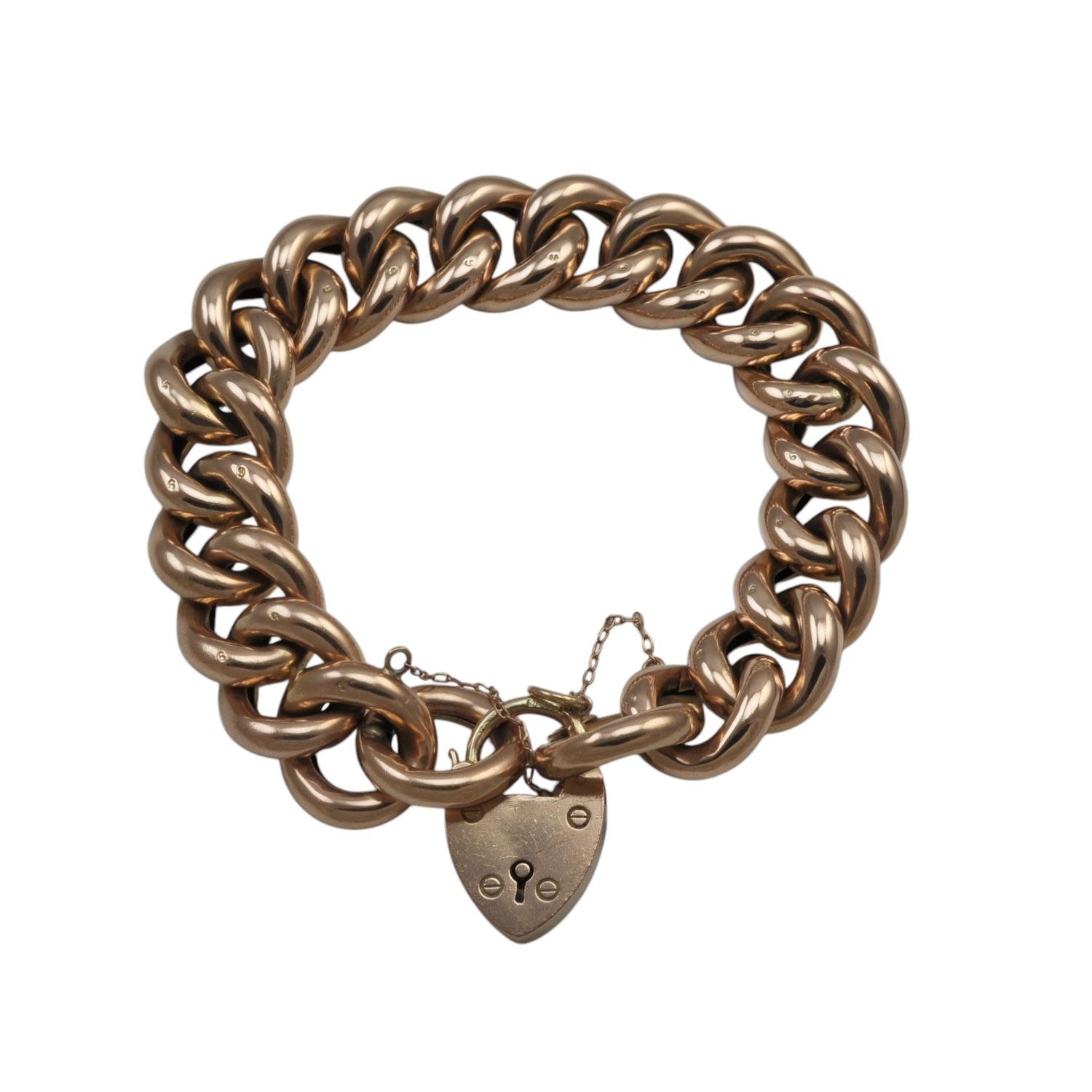 Victorian Rose Gold Curb Bracelet