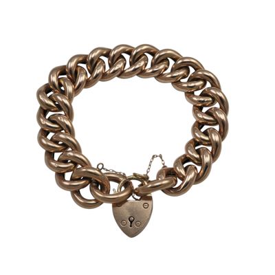 Victorian Rose Gold Curb Bracelet