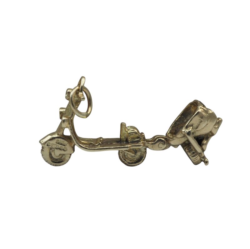 9ct Gold Italian Vespa Bike Charm