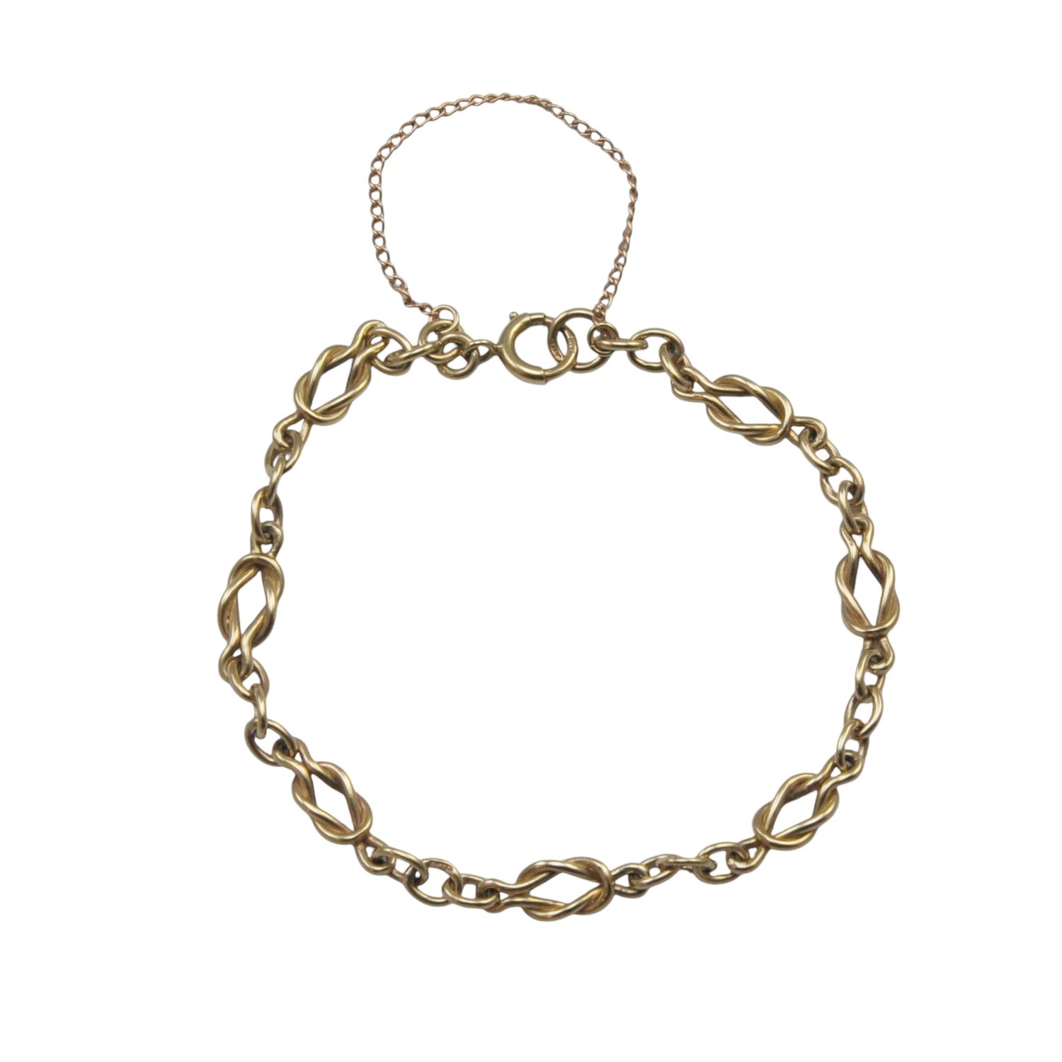 9ct Gold Figure Eight Style Bracelet - SOLD
