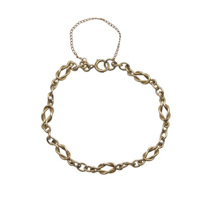 9ct Gold Figure Eight Style Bracelet - SOLD