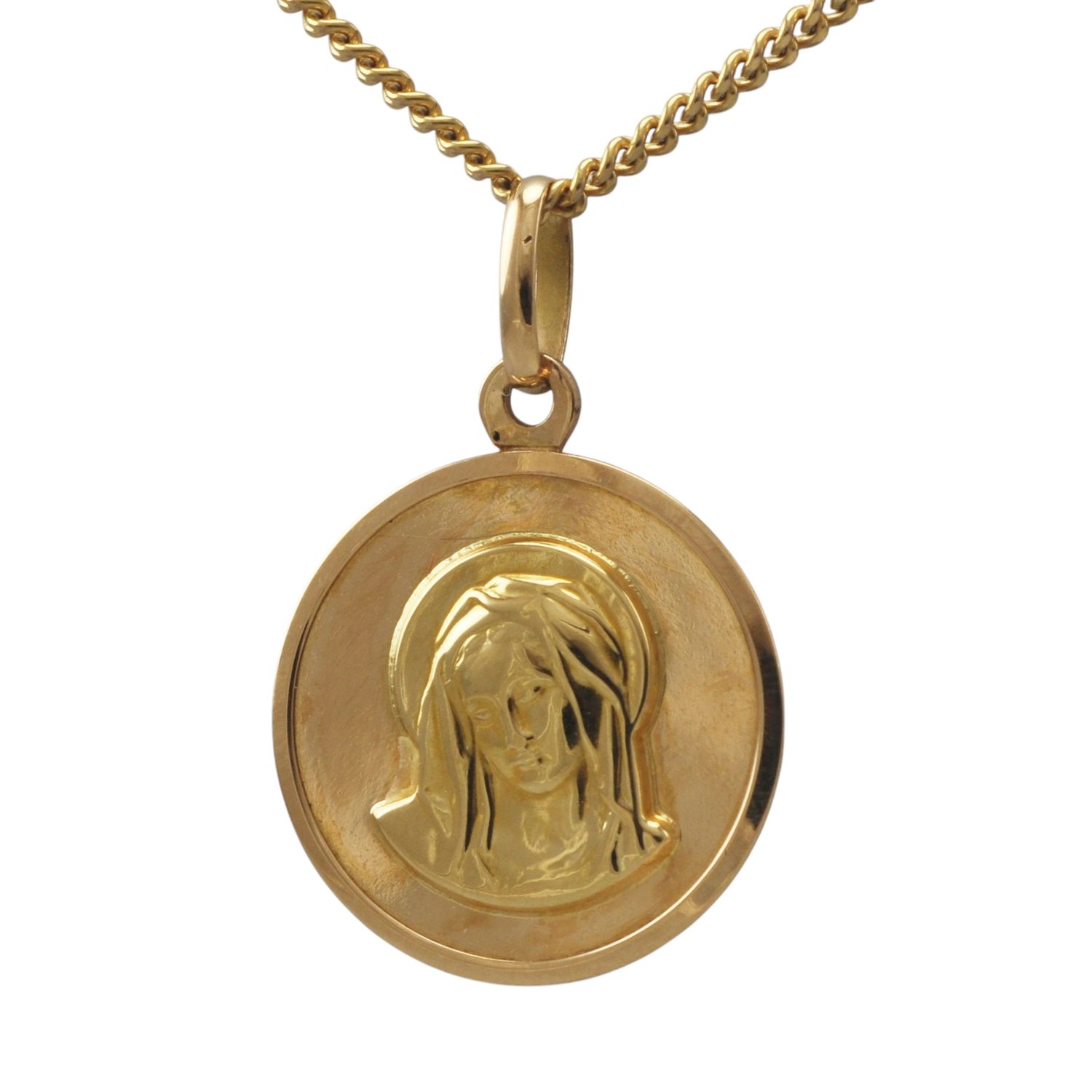 18ct Gold Madonna Pendant