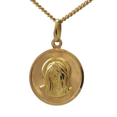 18ct Gold Madonna Pendant