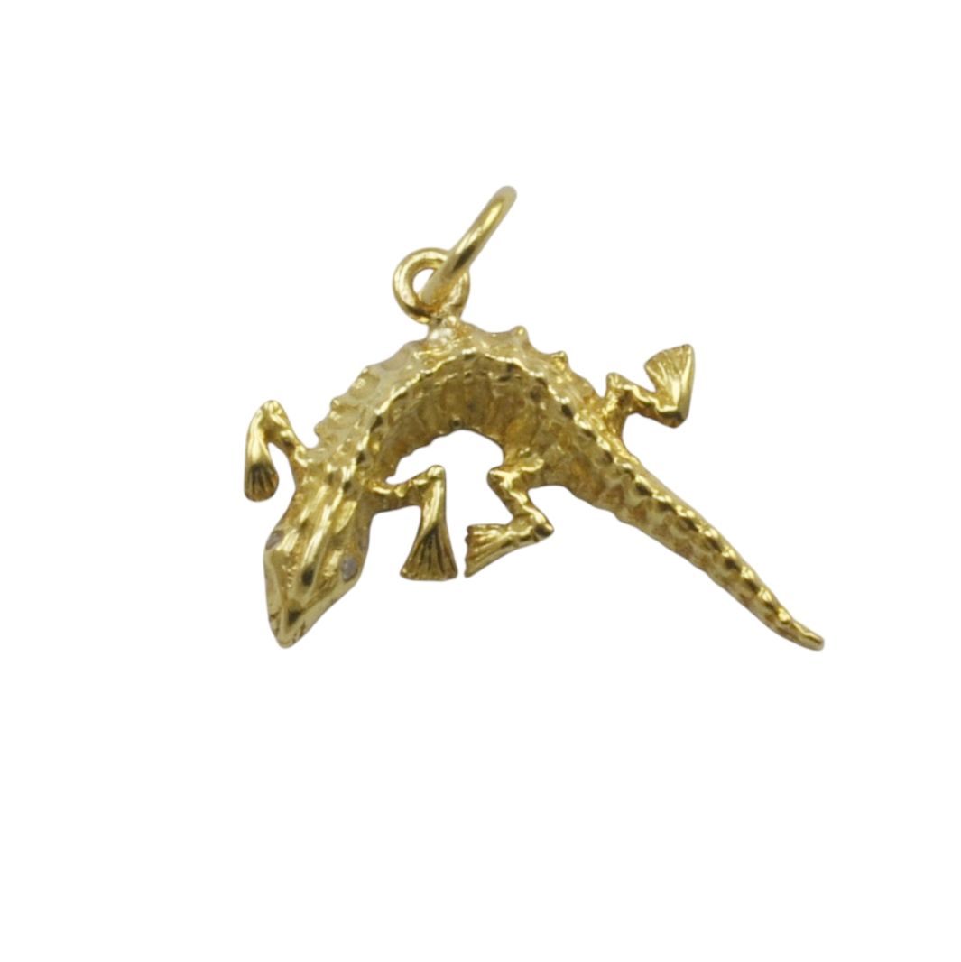 18ct & Diamond Lizard Charm