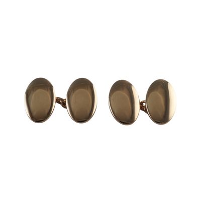 9ct Rose Gold Oval Cufflinks