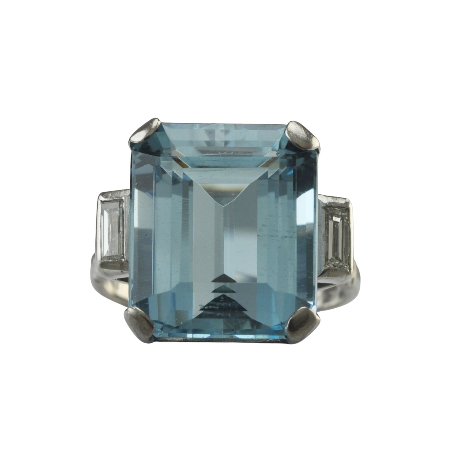 Aquamarine and Diamond Cocktail Ring - SOLD
