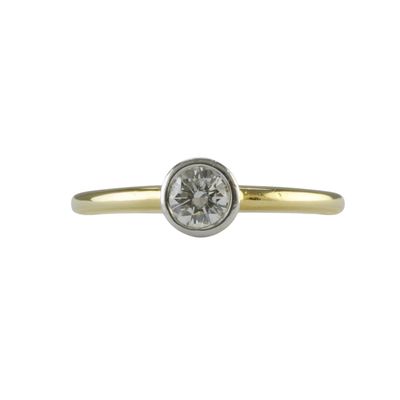 Rub-Over Diamond Solitaire Engagement Ring