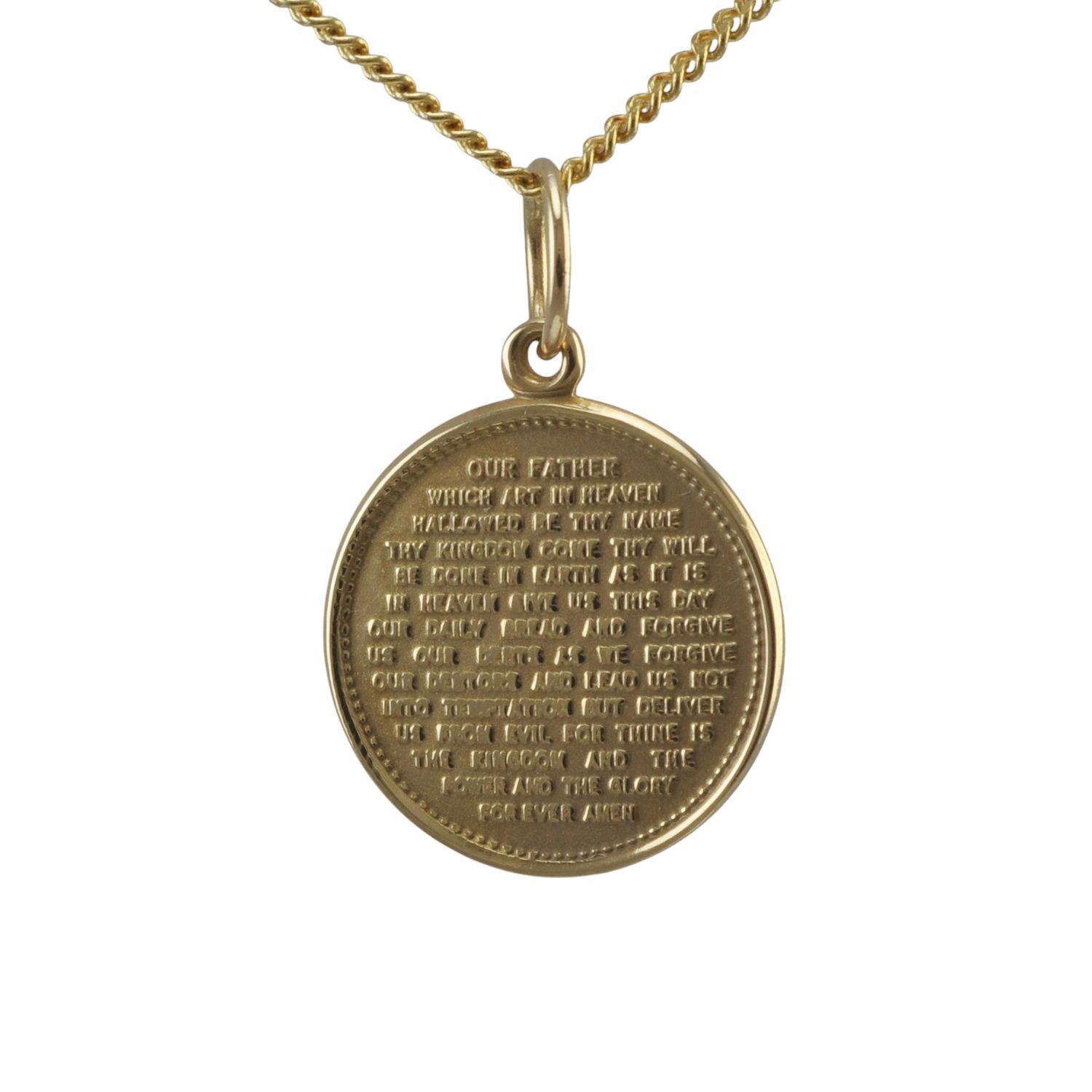 Antique 9ct Lords Prayer Pendant