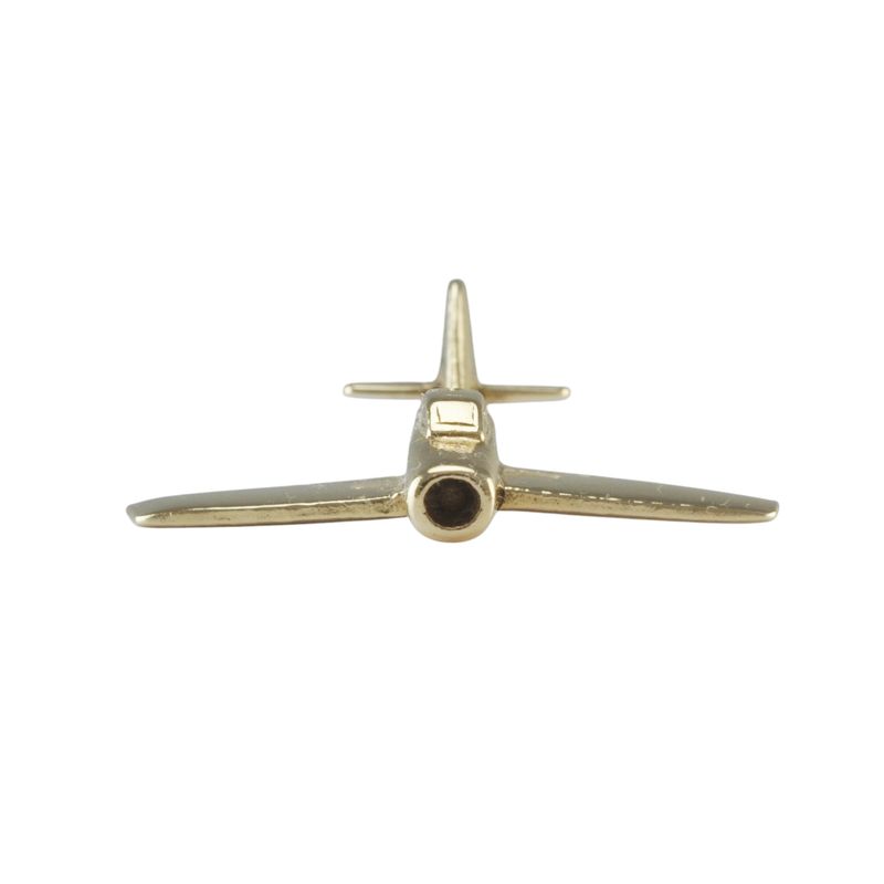 Vintage 9ct Gold Plane Charm