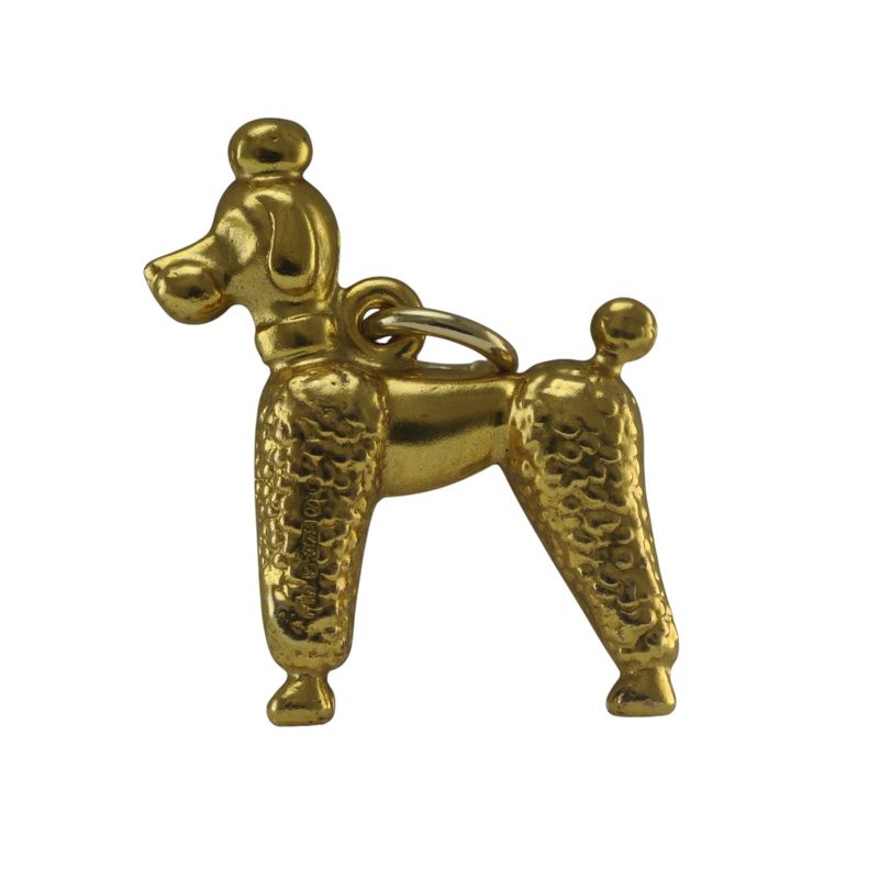 Vintage 9ct Gold Poodle Dog Charm