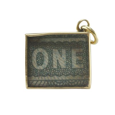 9ct Gold One Pound Note Charm