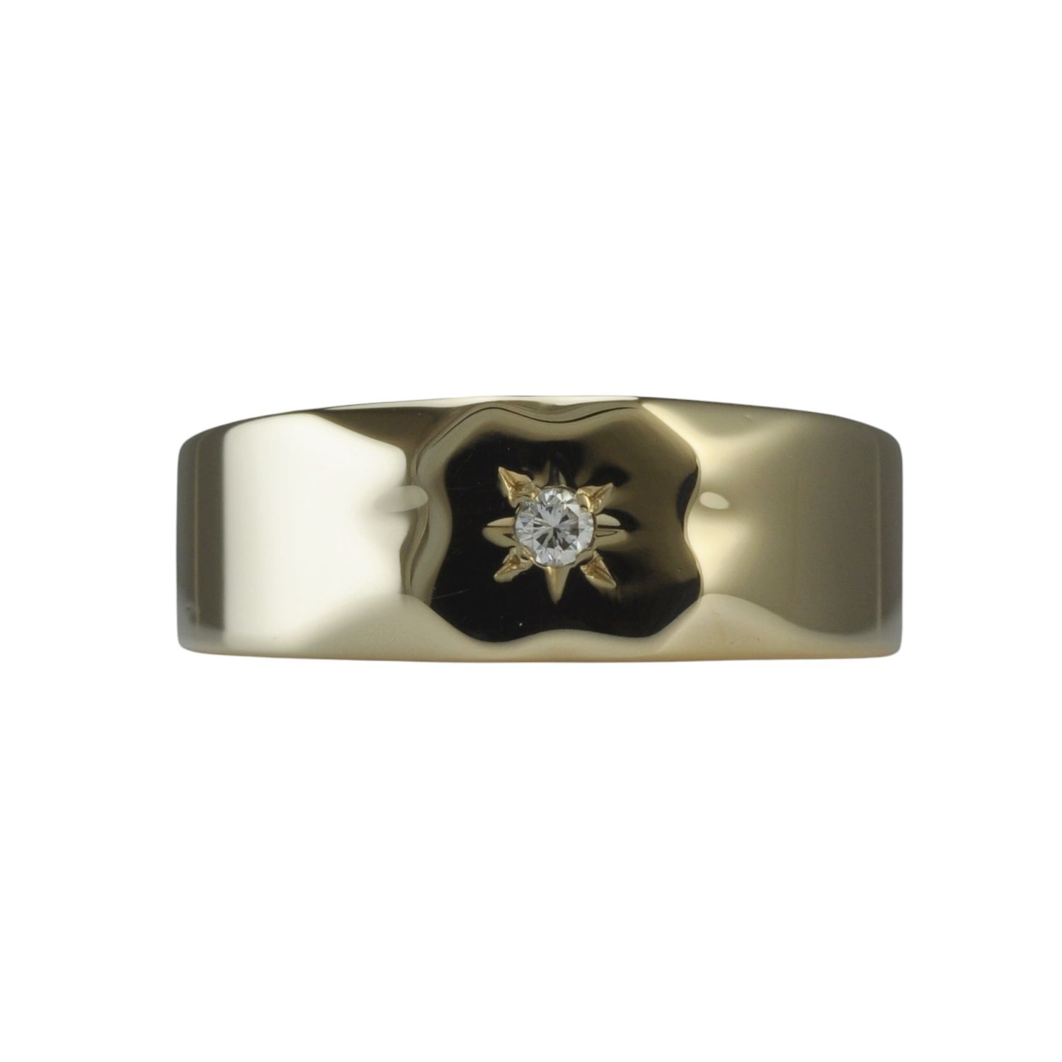 Vintage 9ct Diamond Set Signet Ring
