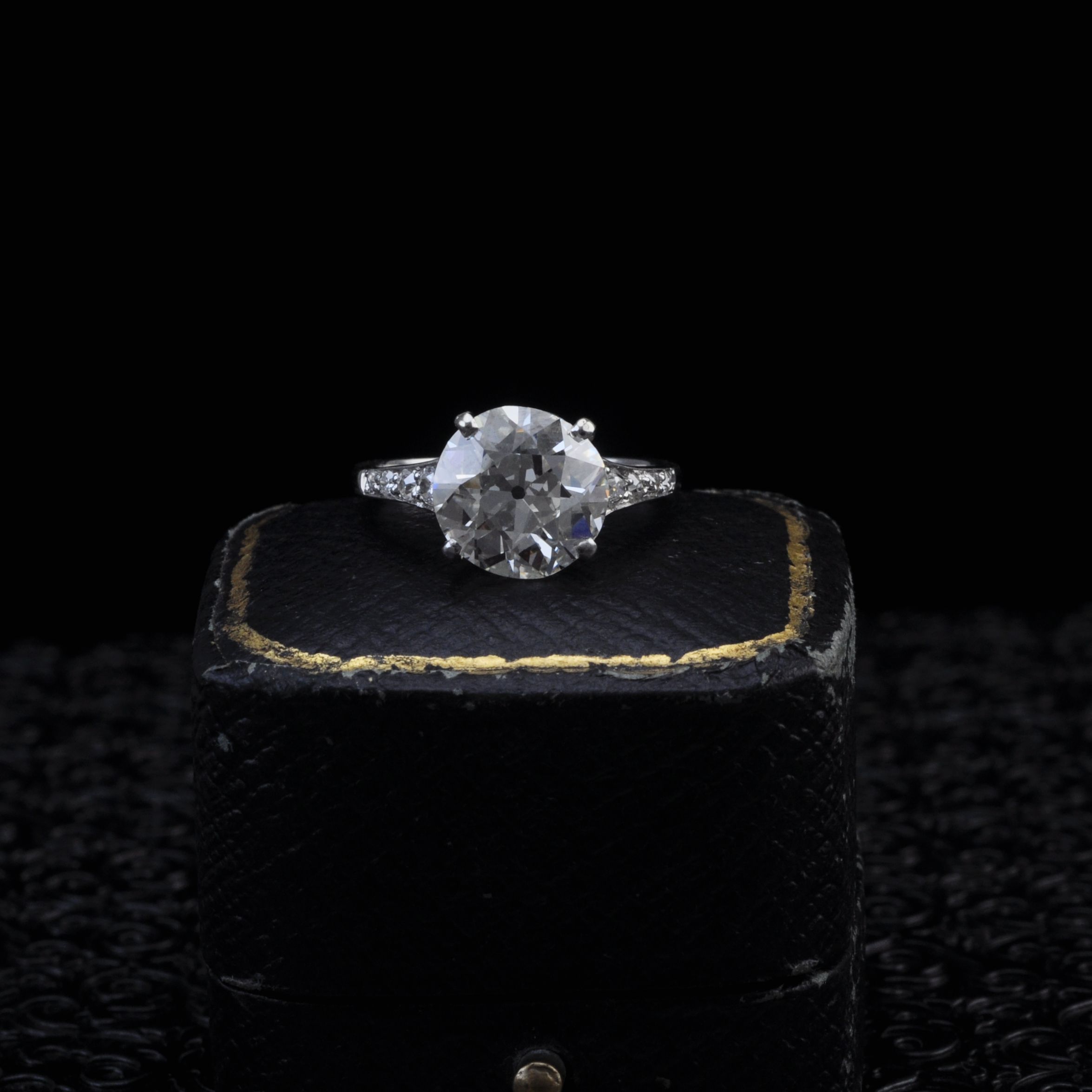 Antique 3.13ct Diamond Engagement Ring - SOLD