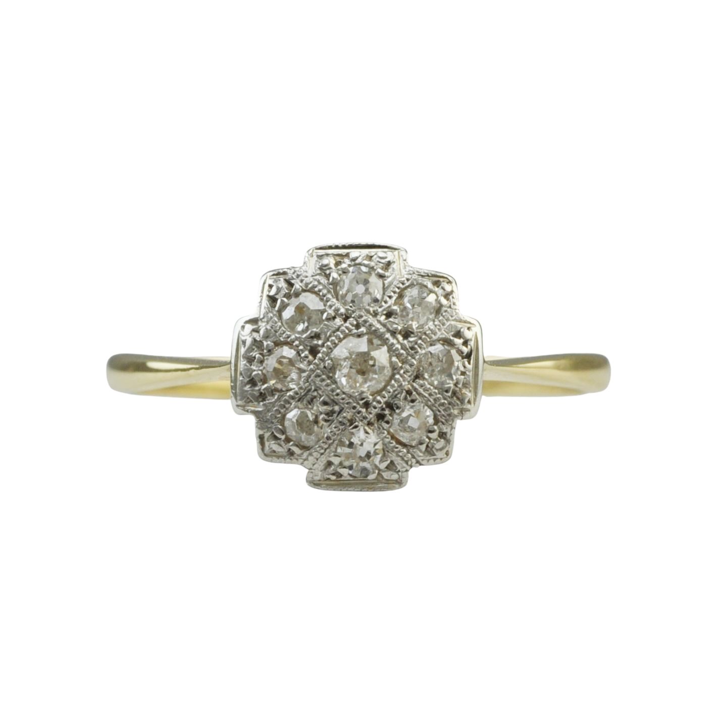 18ct Gold and Platinum Art Deco Diamond Ring