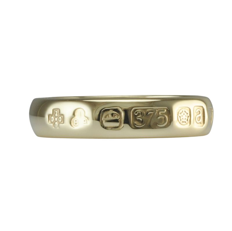 9ct Gold Feature Hallmark Ring - SOLD