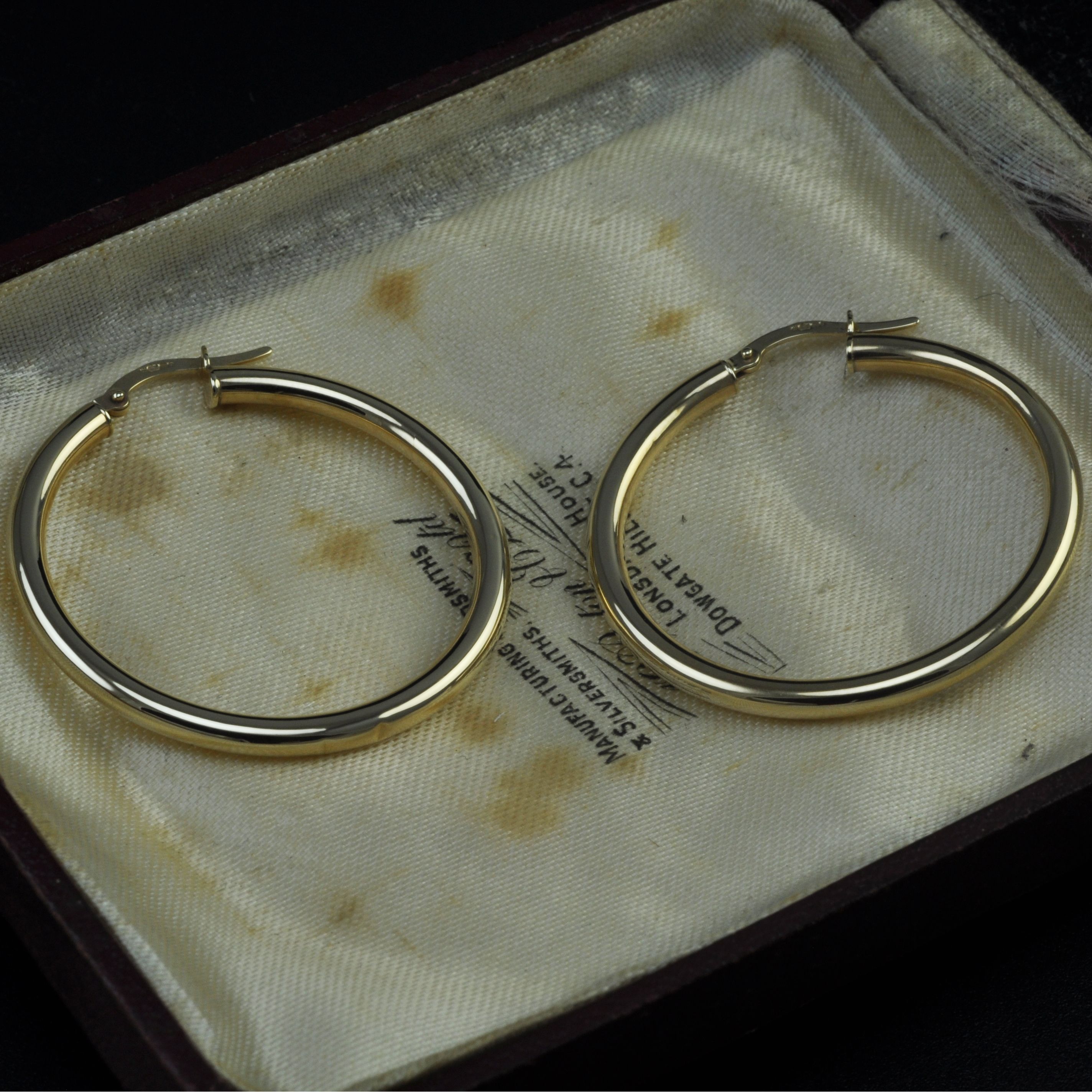 9ct Gold Large Hoops - SOLD