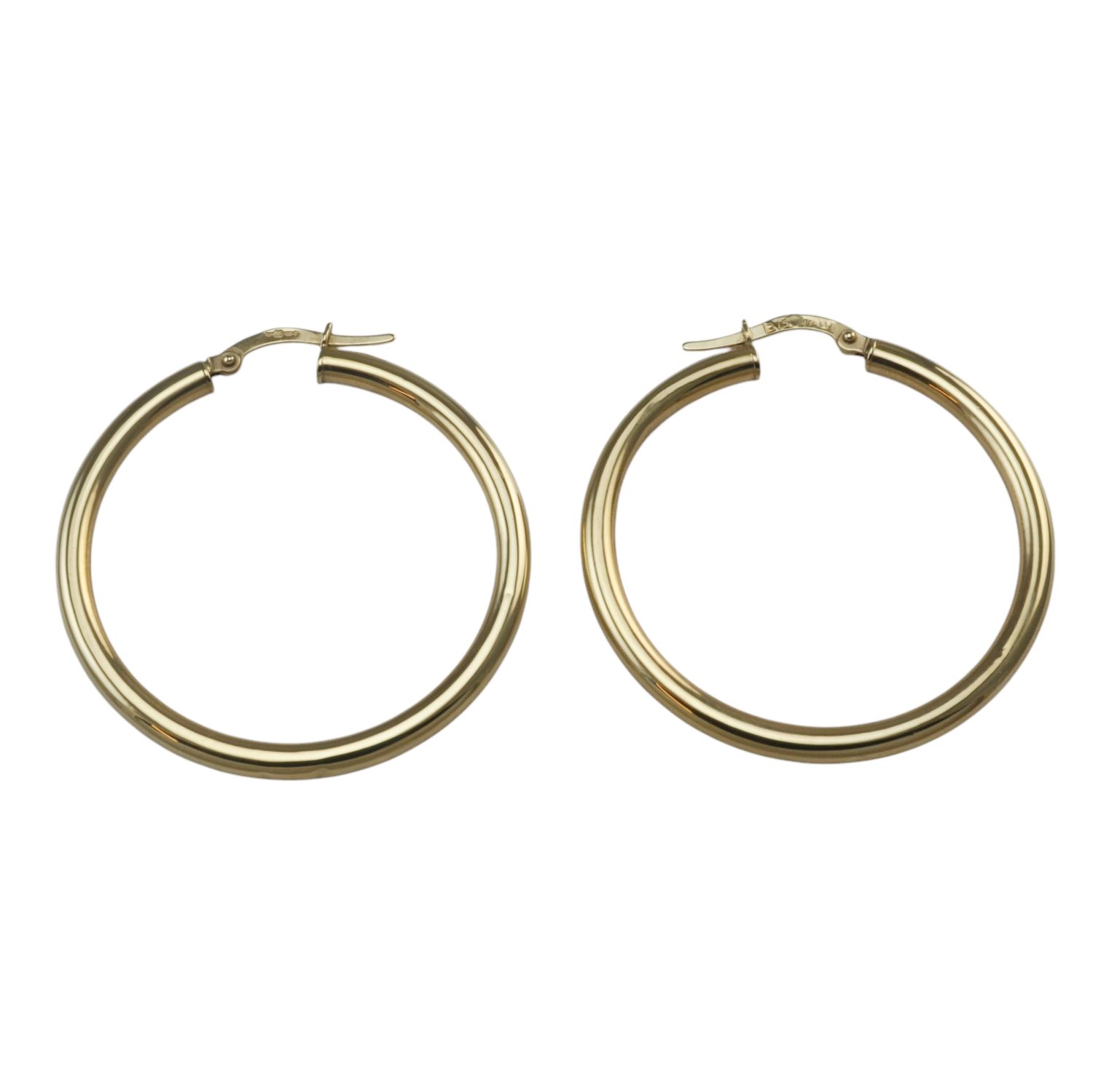 9ct Gold Large Hoops - SOLD