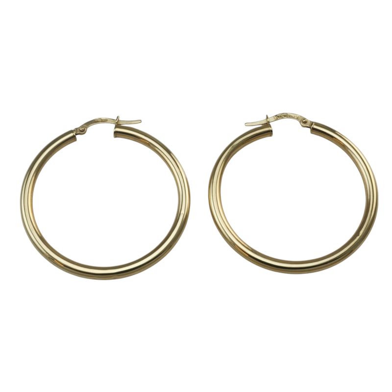9ct Gold Large Hoops - SOLD