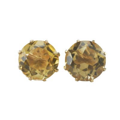 9ct Citrine Stud Earrings