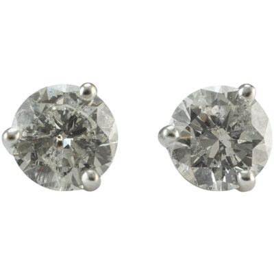 2.02ct 18ct White Gold Diamond Stud Earrings