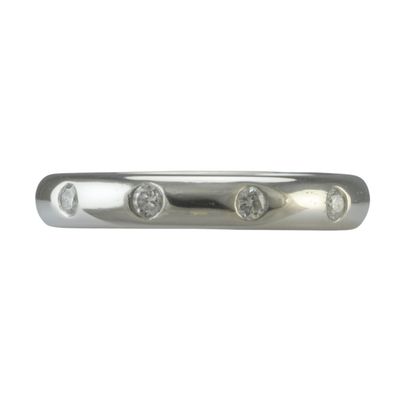 Platinum Diamond Set Wedding Band