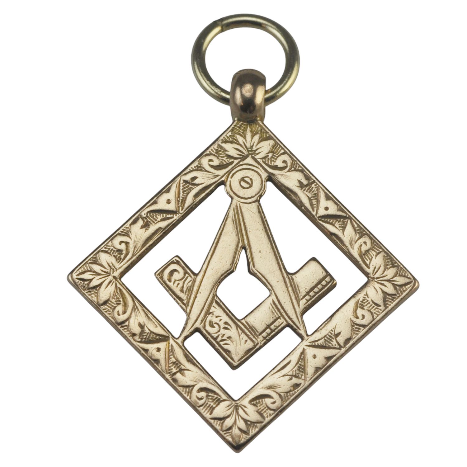 9ct Gold Masonic Square Pendant