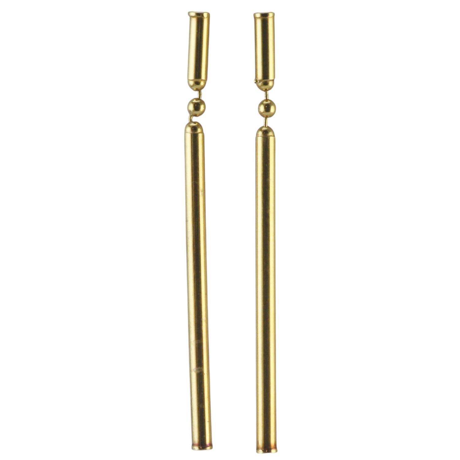 9ct Gold Long Drop Earrings