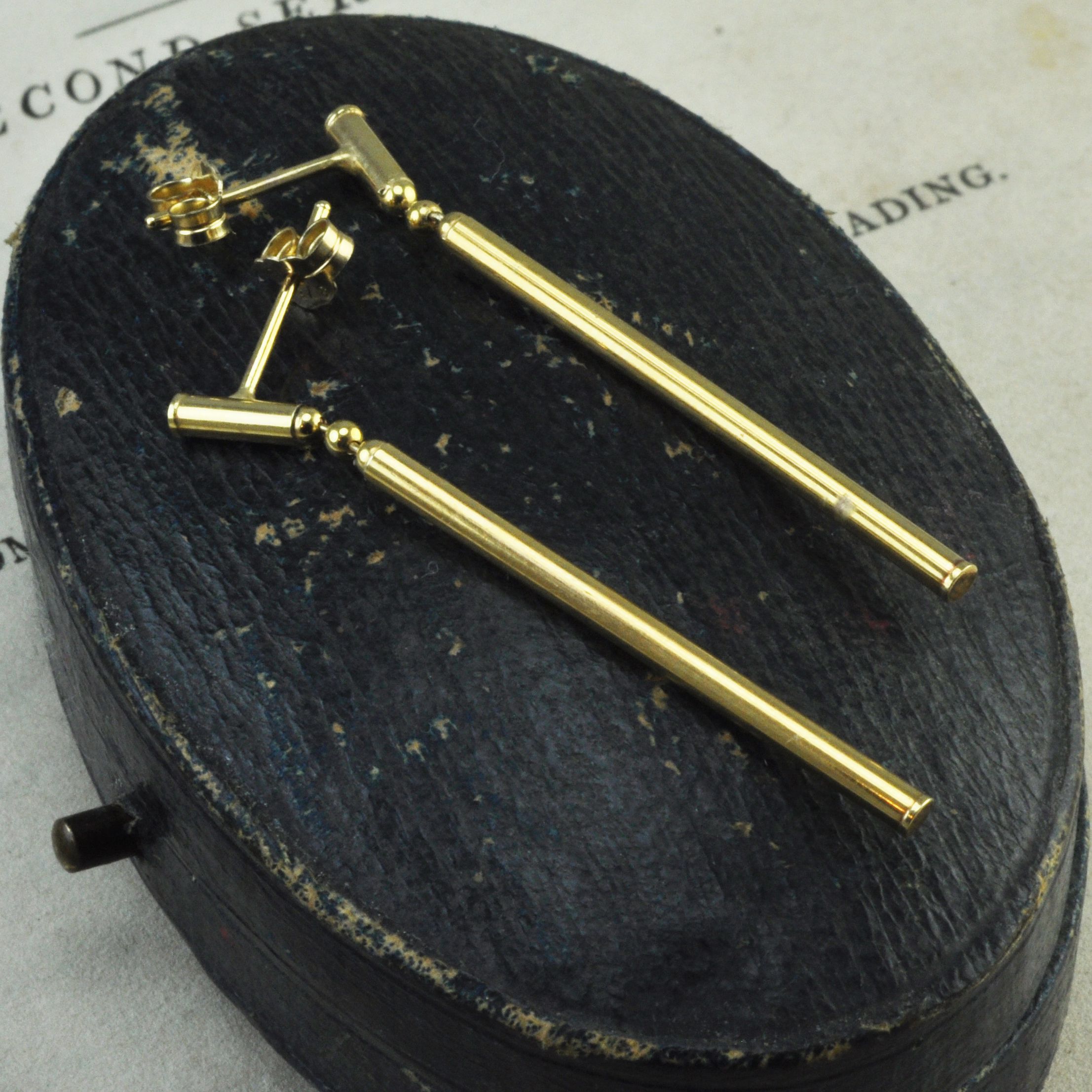 9ct Gold Long Drop Earrings
