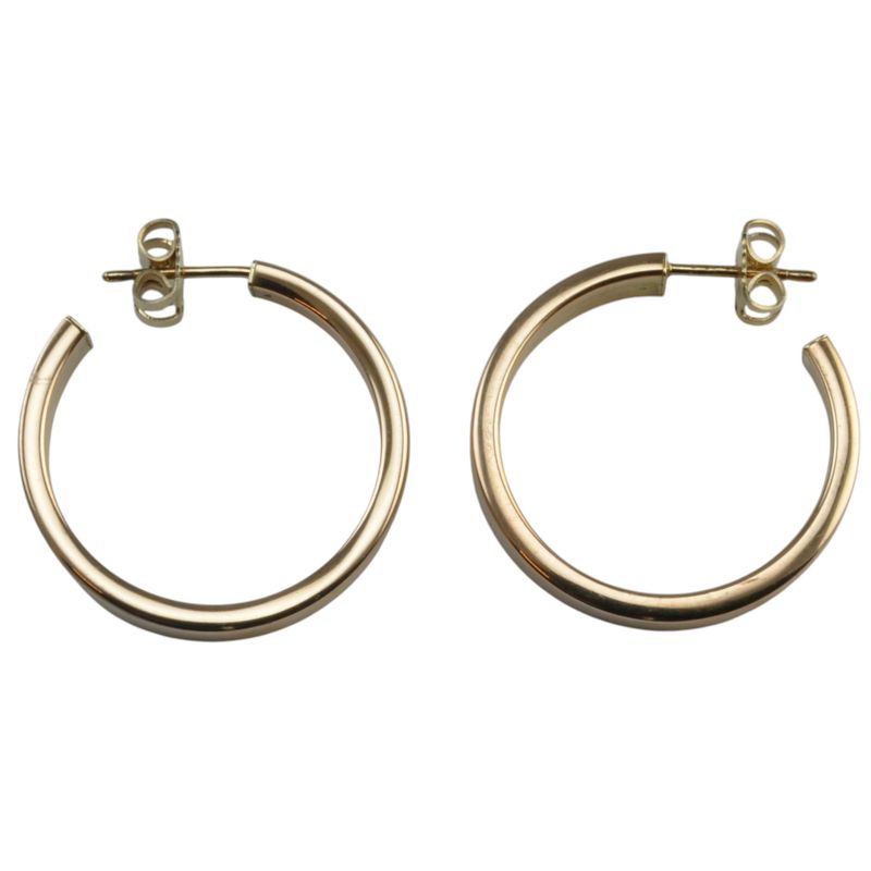 9ct Rose Gold Hollow Hoops