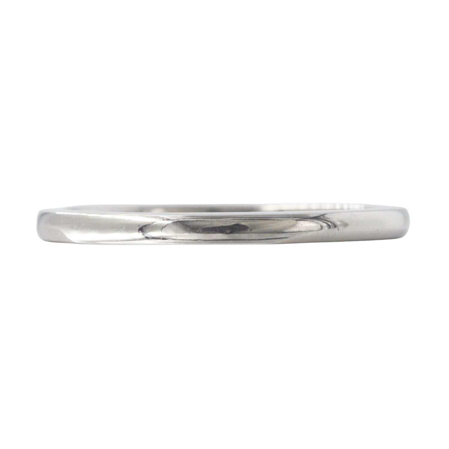 Platinum Wedding Band With Hidden Ruby