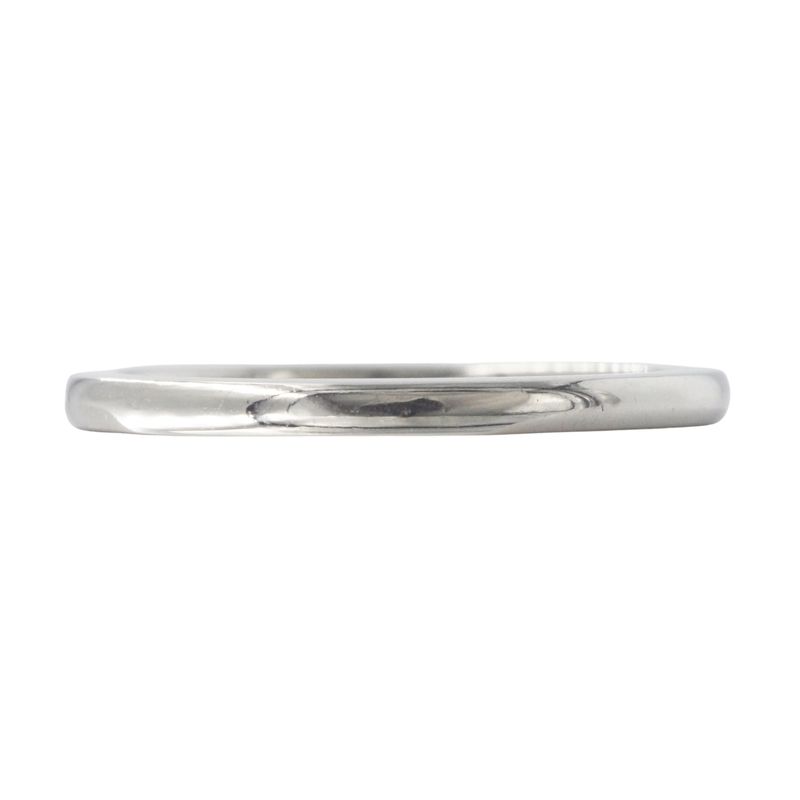 Platinum Wedding Band With Hidden Ruby
