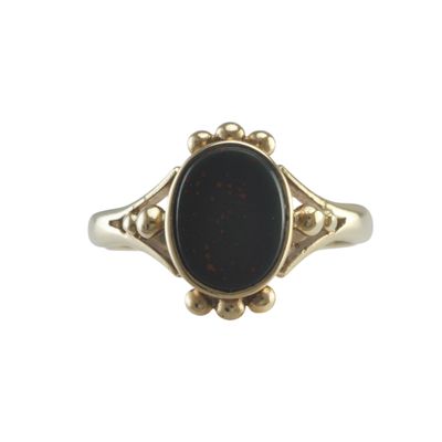 9ct Gold Bloodstone Signet Ring