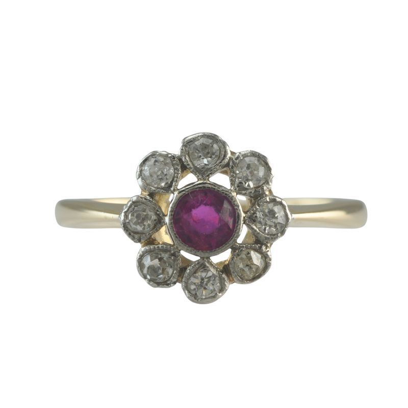Antique Ruby and Diamond Ring