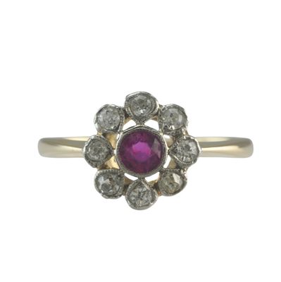Antique Ruby and Diamond Ring