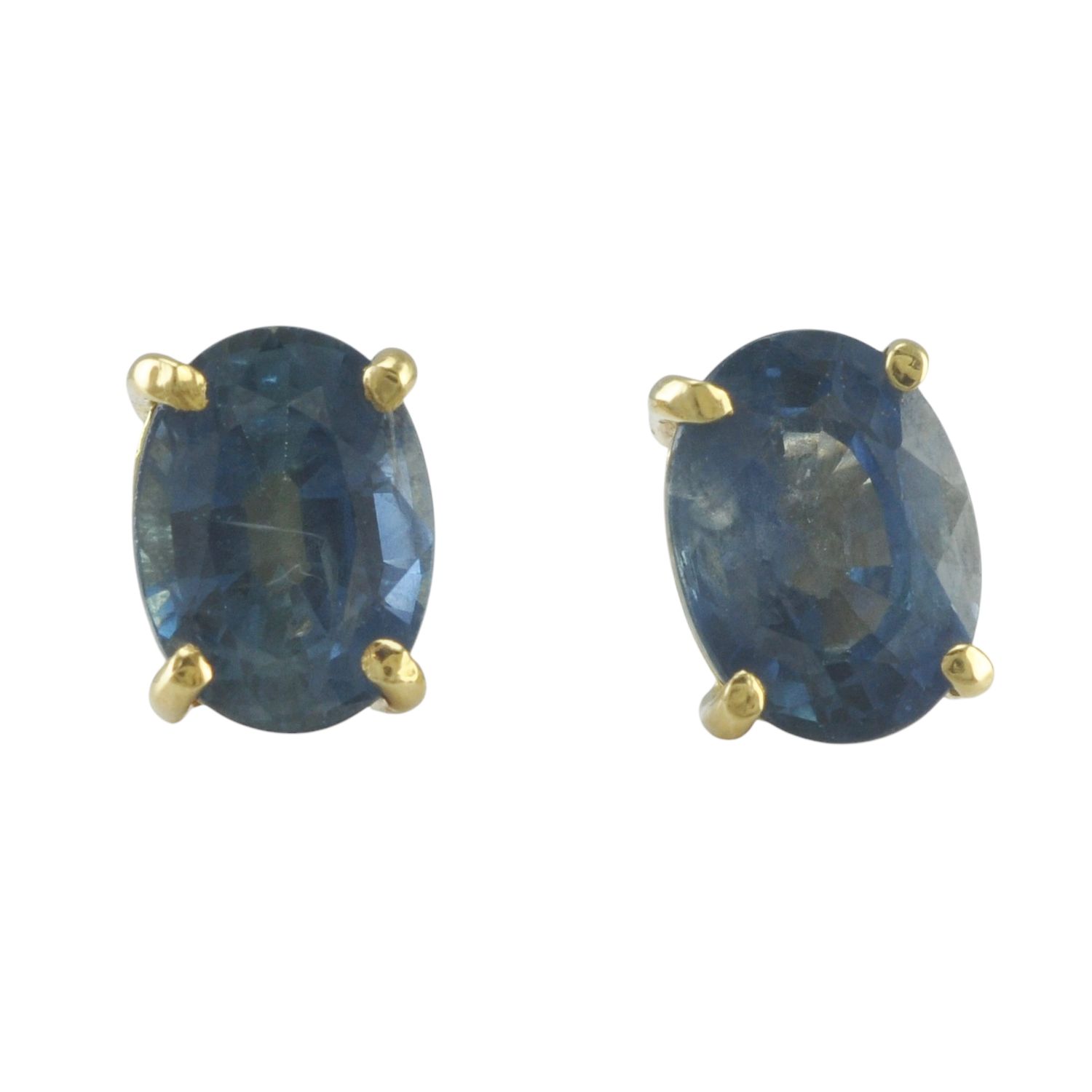 18ct Gold Sapphire Stud Earrings
