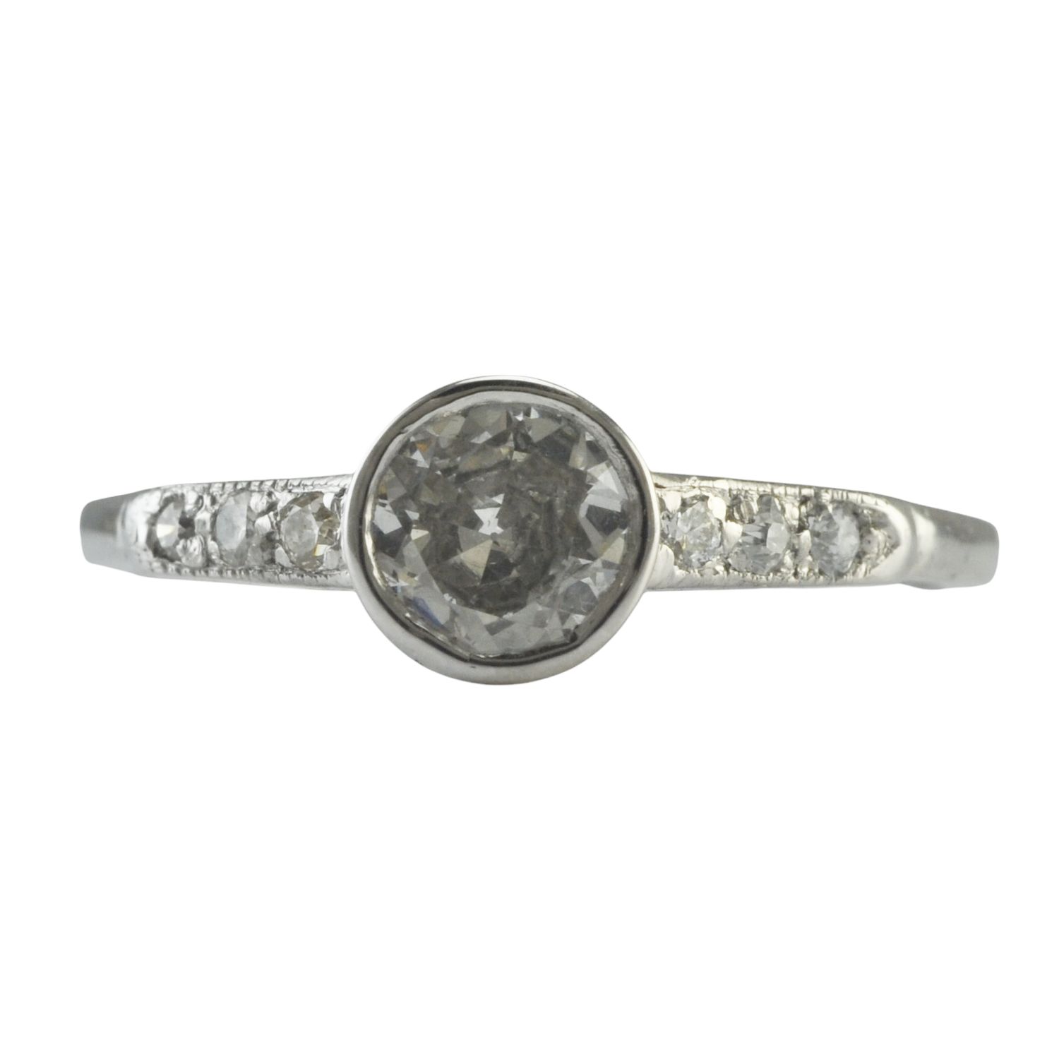 1930s Platinum and Diamond Engagement Ring