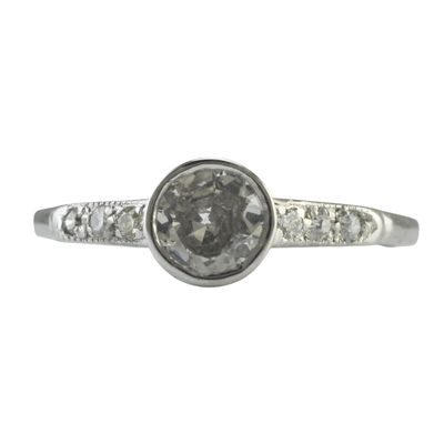1930s Platinum and Diamond Engagement Ring