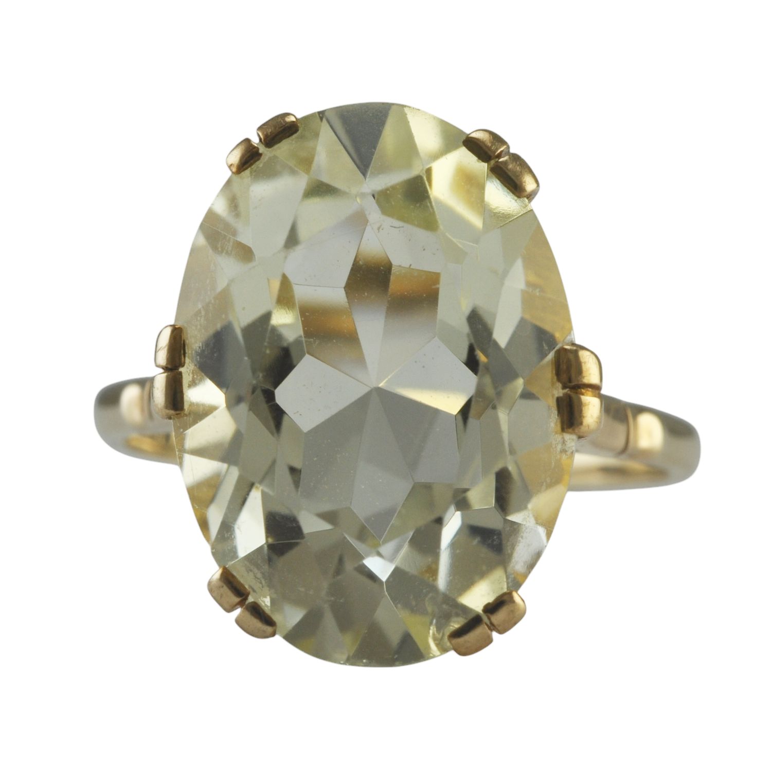 9ct Large Pale Citrine Ring - SOLD