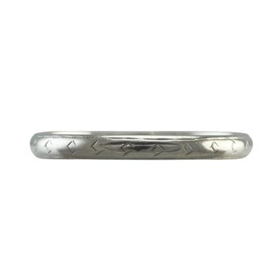 Platinum Patterned Wedding Band